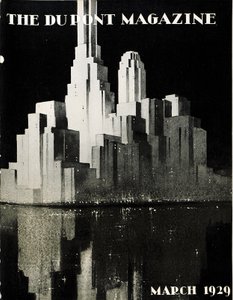 Skyskrapere, forsiden av DuPont Magazine, mars 1929 av American School
