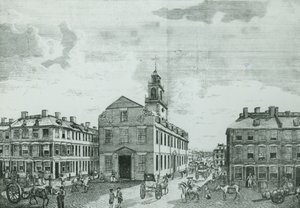 South West View of The Old State House, Boston, 1881 av American School