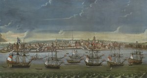 Southeast Prospect of the City of New York, ca. 1756-7 av American School
