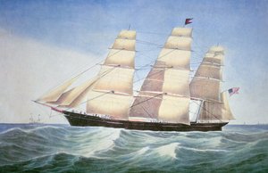 Sovereign of the Seas, litografi av Nathaniel Currier (1813-88) av American School