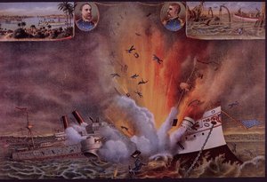 Spansk-amerikansk krig 1898, USS Maine sprengt i Havana havn av American School