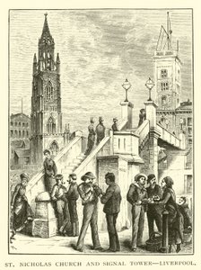 St Nicholas Church og Signal Tower, Liverpool av American School