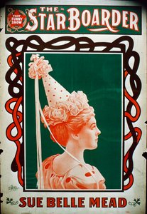 Star Boarder Theatre-plakat med skuespillerinnen Sue Belle Mead, ca. 1900