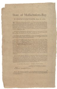 State of Massachusetts in Convention, State Constitution, 16. juni 1780 av American School
