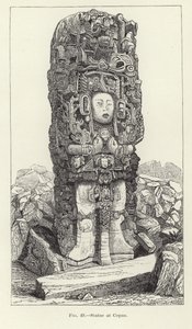 Statue ved Copan av American School