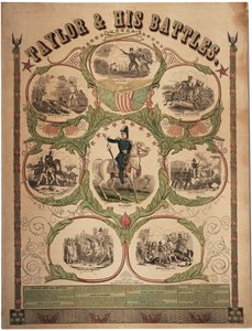 Taylor og hans kamper, trykt av Rufus Blanchard fra Cincinnati og utgitt av Ensign & Thayer, New York, 1847