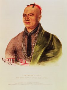 Thayendanegea, den store kapteinen for de seks nasjoner (farge litho)
