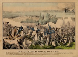 Slaget ved Baton Rouge, La. 4. august 1862, pub. av Currier & Ives, ca. 1862