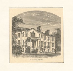 The Caton Mansion, ca. 1870 (gravering) av American School