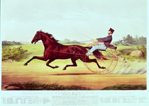 The Celebrated Horse, George M. Patchen, The Champion of the Turf, gravert av Nathaniel Currier (1813-88) og James Merritt Ives (1824-95), 1860