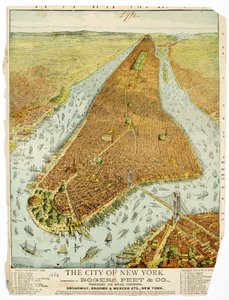 The City of New York, komplimenter fra Rogers, Peet & Co., Wholesale and Retail Clothiers, Broadway, Broome & Mercer Sts., NY. av American School