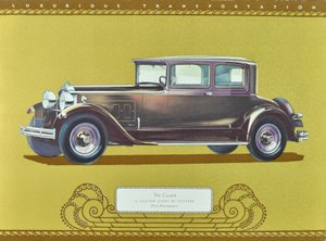 Coupéen, en spesialbygd åtter av Packard, utgitt 1930 (fargelitografi) av American School