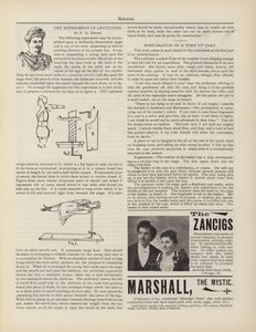 The Experiment Of Levitation, F D Hewes, Annonser av American School