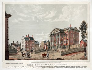 Regjeringshuset, utgitt 1847 (fargelitografi) av American School