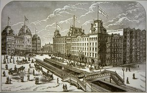 The Grand Union Hotel, New York City (litho) av American School