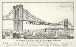 The Great East River Suspension Bridge, New York av American School