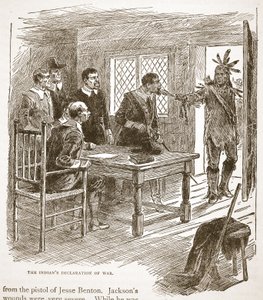 Indianernes krigserklæring, fra en bokpub. 1896 av American School