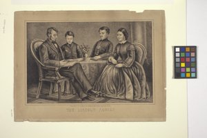 Lincoln-familien (litografi) av American School