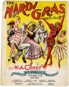 The Mardi Gras March and Two Step [noteomslag], 1897 av American School