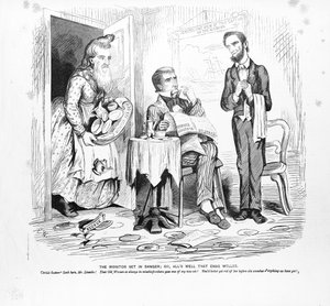 Monitoren satt i fare, eller "Alls Well that Ends Well", ca. 1862 av American School