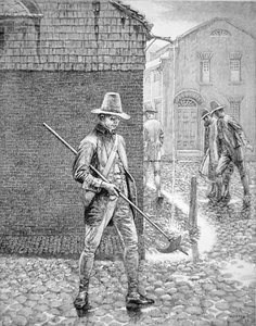 New York Policeman of 1693 (gravering) av American School