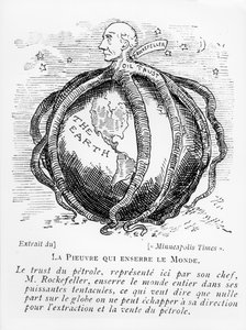 The Octopus Who Strangles the World, tegneserie fra The Minneapolis Times, gjengitt i Lectures Pour Tous, 1902-03 av American School