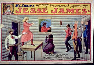 Fengselet er ikke bygget som vil holde Jesse James, annonse for WI Swains spektakulære produksjon av Jesse James av American School