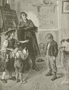 The Reckless Pupil, fra maleriet av W Schutze av American School