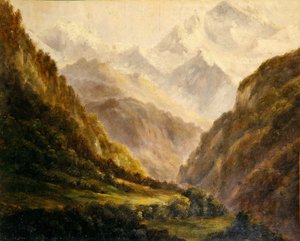 The Rockies, ca. 1870 (olje på papir) av American School