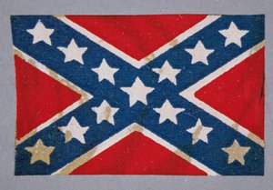 Southern Cross-kampflagget til de konfødererte styrkene (farge litho) av American School