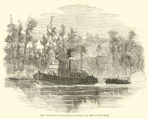 Taubåten Donaldson beveget seg oppover Cape Fear, mars 1865 av American School