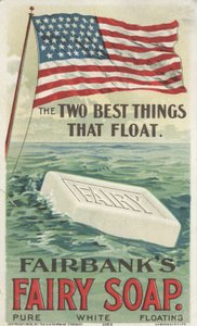 The Two Best Things That Float, annonse for Fairbanks flytende Fairy Soap, 1898 av American School