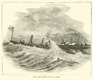 Monitorene i en kuling, desember 1864 av American School