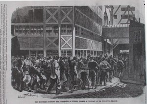Raffinørene sluttet i verkstedet til Mrs. Jeanty & Provost i la Villette, Frankrike fra Scientific American, 1870 av American School