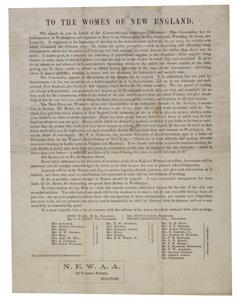 Til kvinnene i New England (rundskriv), ca. 1862-1865 av American School