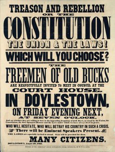 Forræderi og opprør eller grunnloven unionen og lovene! Hvilken vil du velge? 1861 av American School