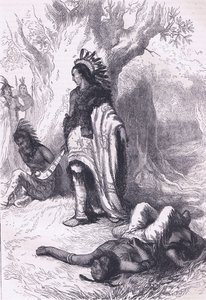 Uncas and Miantonomoh (1643), illustrasjon fra Cassell