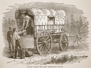United States Military Telegraph Wagon, fra en bokpub. 1896 av American School