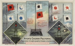 Storm- og værsignaler fra USA (chromolitho) av American School