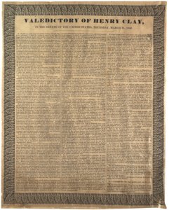 Valedictory of Henry Clay, i Senatet i USA, 31. mars 1842 av American School