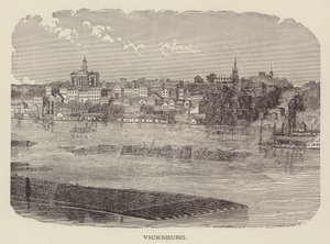 Vicksburg, Mississippi, USA (gravering) av American School