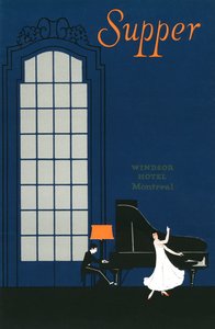 Vintage-meny fra Windsor Hotel i Montreal av American School