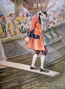 Gå på planken (farge litho) av American School