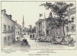 Wall Street i 1700 (litho) av American School