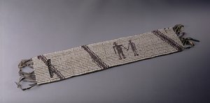 Wampum-belte, laget av Lenni Lenape Indian people, Pennsylvania av American School