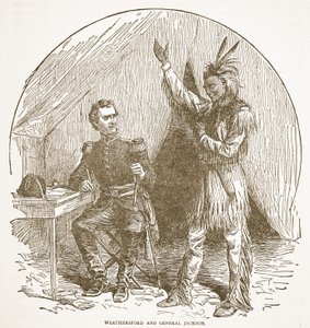 Weathersford og general Jackson, fra en bokpub. 1896 av American School