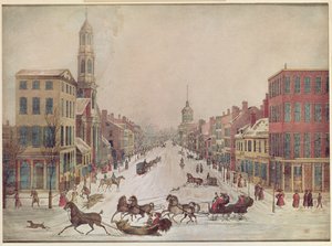 Vinter på Wall Street, 1834 av American School