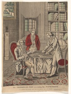 Den fortapte sønn mottar sitt arv (han samlet alle sammen og tok sin reise inn i et fjernt land - St. Lukas 15 kap. 13v)