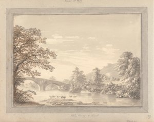 Utsikt i England, Skottland og Wales: Ilkley Bridge and Church av Amos Green