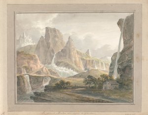 Utsikt i England, Skottland og Wales: Le Grand Theatre des Alps and Glaciers av Amos Green